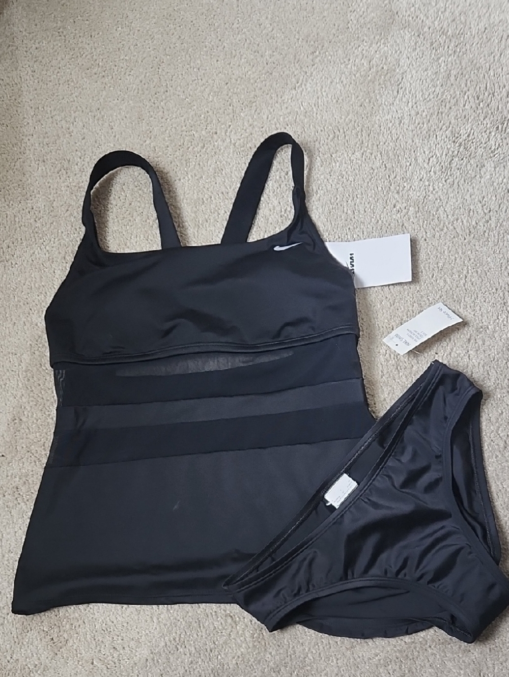 Nike Black Athletic Tankini Set